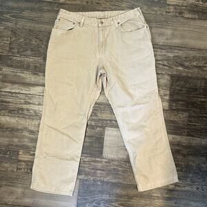 Carhartt Womens carpenter Canvas Pants Size 16x30 Loose Fit Brown Tan